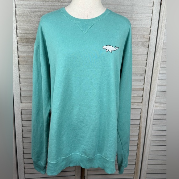 Hanes Tops - HANES (Comfort Wash) Crewneck Sweatshirt
Mystic Aquarium Beluga Whale Teal-M